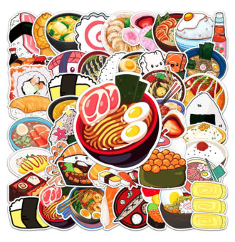 10-30-50PCS-Japanese-Food-and-Gourmet-Luggage-Stickers-Creative-Trend-Graffiti-Luggage-Laptop-Decoration-Stickers